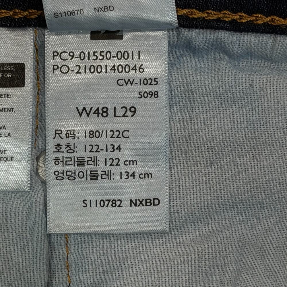 Levi's 550 Relaxed Fit Jeans Men's 48x29 Dark Wash Stretch Big & Tall NWT *READ* - Picture 7 of 16